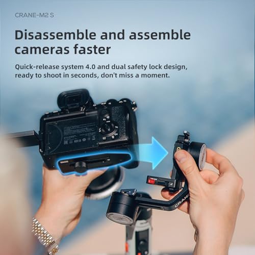 Image of Zhiyun Crane M2S Combo Gimbal Stabilizer for Cameras, Built-in Fill Light, Bluetooth Control, Vertical Shooting, Compatible with Mirrorless Cameras, Smartphones & Action Cameras