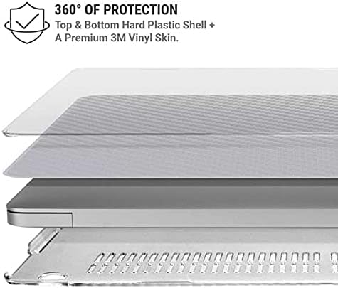 Skinit Case + Skin Compatible with MacBook Pro 15in (2016-19) Originally Designed White Carbon Fiber Design