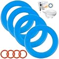 Flush Valve Seal for American Standard & Eljer Toilets, Upgraded Silicone Material 7301111-0070A American Standard Toilet Parts Replacement with O Rings for Champion 4 and Eljer Titan 4, 4Pcs