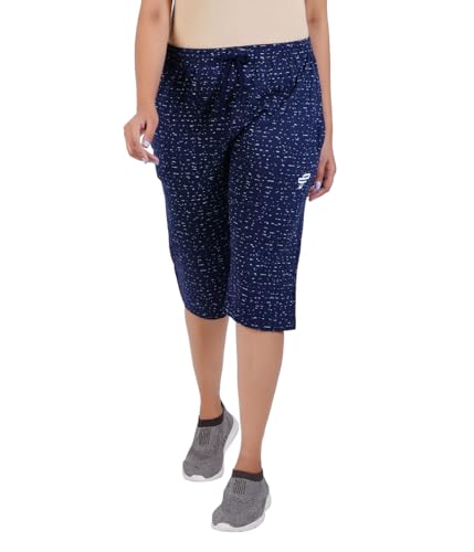 Image of FEEL TRACK Women Cotton Regular Fit Printed Capri (Pack of 1)