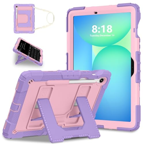 Étui silicone rigide Samsung Tab S10 FE élégant violet or rose finition luxe