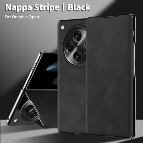Étui en cuir compatible avec OnePlus Open antichoc étui à rabat fin - 7