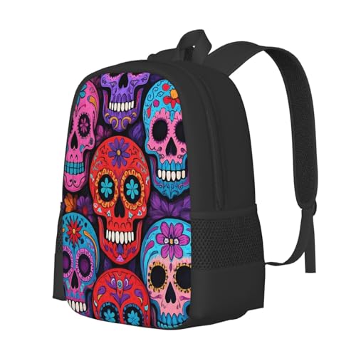 Colorful Skull Laptop Backpack Fits 15 Inch Laptop Hiking Backpack Backpacks For Computer2