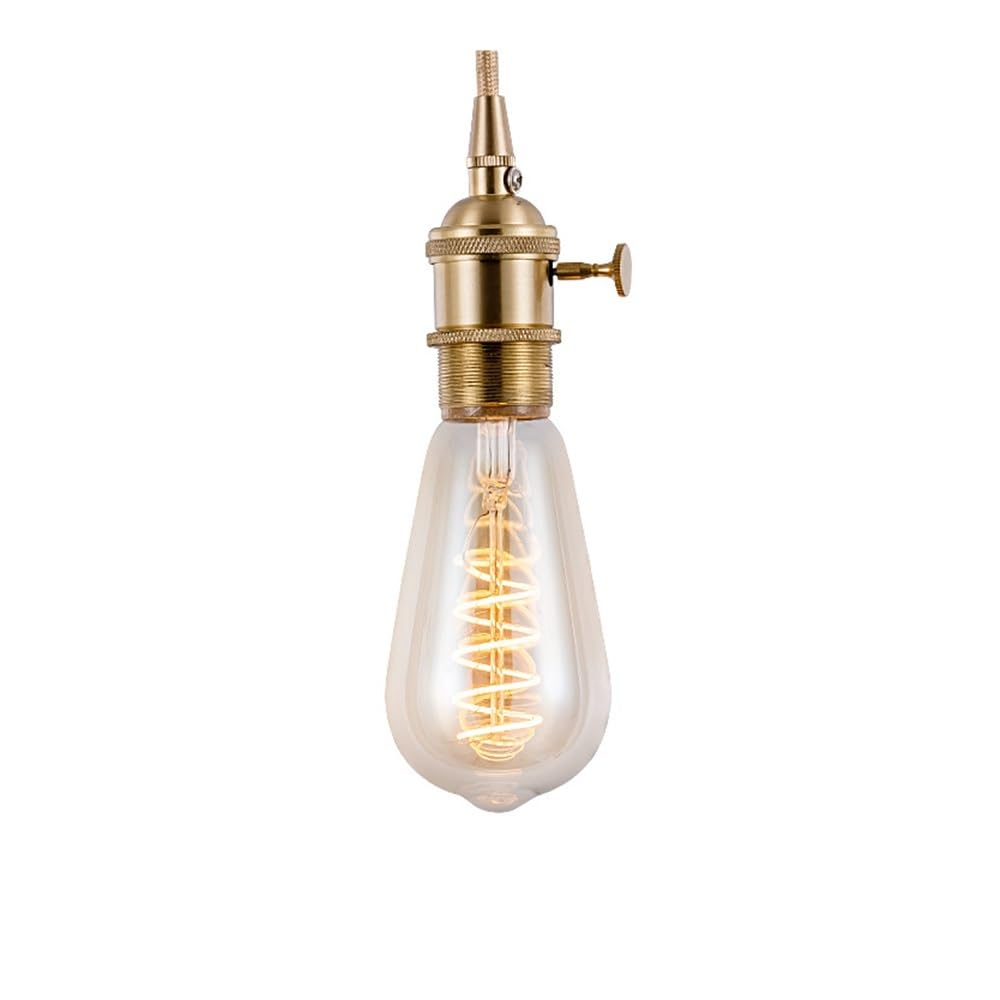 fengyan Casa Bombillas 10 unids/Lote ST64 AC220V E27 4W filamento Flexible Edison Bombilla Regulable Retro ámbar LED Espiral Bombilla Flexible Familiar Lámpara