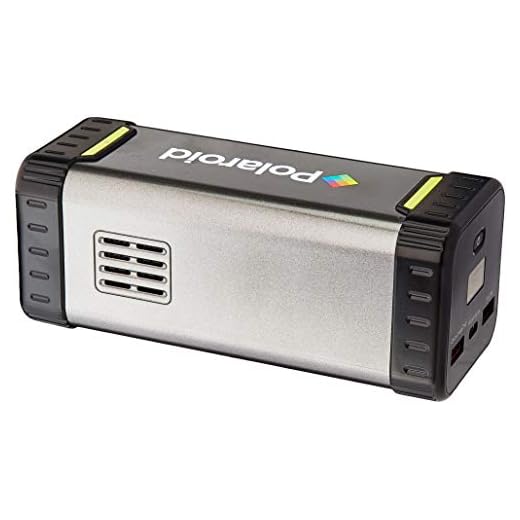 Polaroid PS100 84WH Portable Power Supply Everywhere, Light and Easy, Portable Lithium Ion Technology Power Storage System Station, Black/Silver