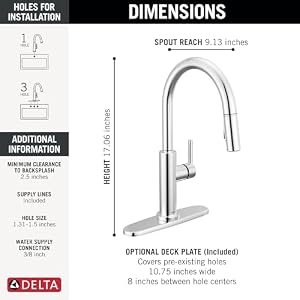 Delta Faucet Nicoli Kitchen Faucet with Pull Down Sprayer, Chrome Kitchen Sink Faucet, Modern Kitchen Faucet, Kitchen Faucet with Sprayer, Single Hole Kitchen Faucet, Chrome 19867LF Delta Faucet Nicoli Kitchen Faucet with Pull Down Sprayer Chrome Kitchen Sink Faucet Modern Kitchen Faucet Kitchen Faucet with Sprayer Single Hole Kitchen Faucet Chrome 19867LF
