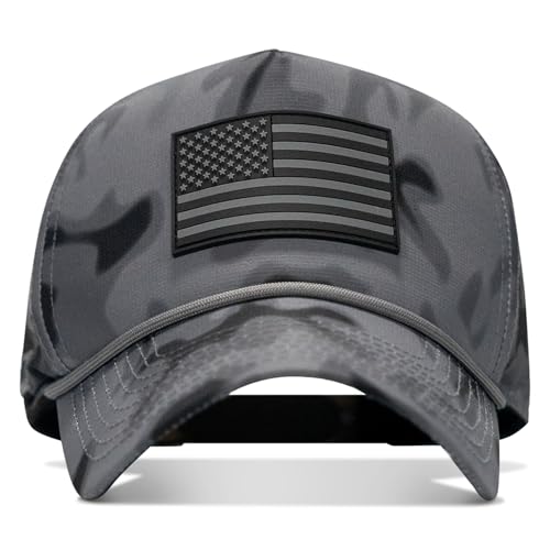 Combat Iron Mens Weekender USA Patch Waterproof Snapback | Adjustable Fit | Durable & Lightweight | Carbon Camo