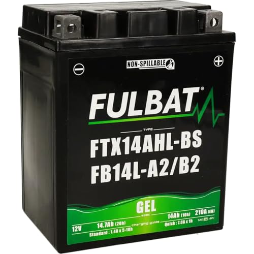 Fulbat - Batteria moto Gel YB14L-A2 / FB14L-A2 / 12N14-3A 12V 14Ah