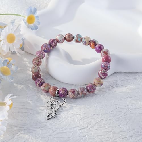 PARTNER Rising Phoenix Bracelet Firebird Jewelry Mythology Charm Pendant for Women Fantasy Jewelry Spiritual Gift for Bird Lovers Guardian Angel Protection Birthday Gift4