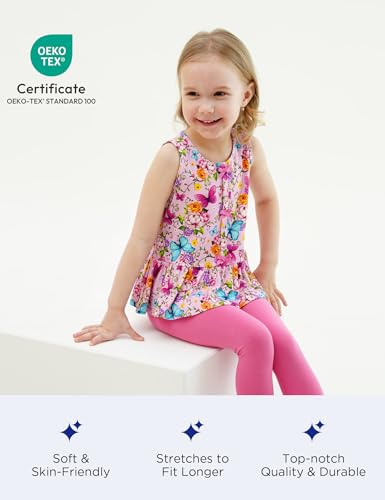Image of Bamboo Viscose Shirts for Girls Casual Sleeveless 2-Pack Toddler Girls Tops