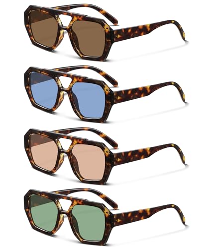 KUGUAOK Retro Aviator Sunglasses for Women 70s Design Style Hexagonal Sun Glasses UV Protection Travel Trendy Shades4