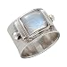 3 Anillos Anillo conmemorativo Vintage Anillo Vintage Anillo de Plata Piedras Lunares Joyas Anillos de Mano Joyas Bordado Viaje Falso Lengua Equipo (C, One Size)