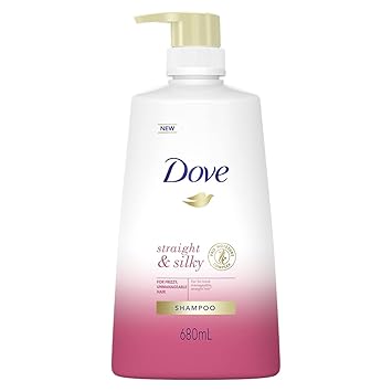 Dove Nutritive Straight & Silky Shampoo 700mL with Free Ayur Soap