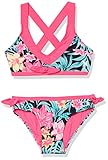 Hurley Girls' Flounce Bikini 2-Piece Swimsuit, Black/Pink, Large