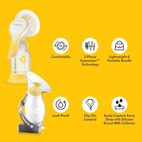 image for Medela Perfect Pair Bundle with Medela Harmony Manual Breast Pump & Si