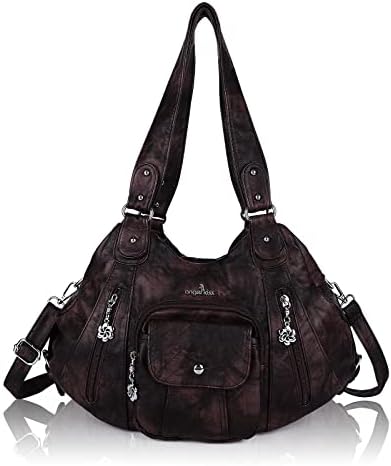 Angel Kiss Purses and Handbags for Women Large Tote Bag Soft PU Leather Multi-Pocket Hobo Shoulder Bags