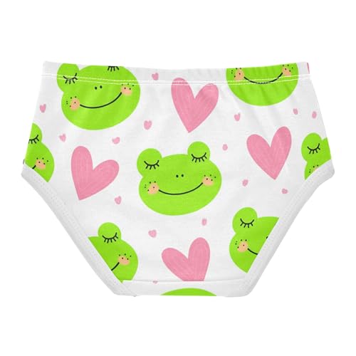 Toddlers Underwear Floral 2t Cotton Little Girl Panties Florals Underpants Briefs Cute Green Frog Funny Hearts2