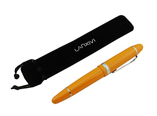 Lanxivi 159 ORANGE FP PEN POUCH Jinhao 159 Fountain Pen Orange Color Silver Trim Big Heavy thumb #1