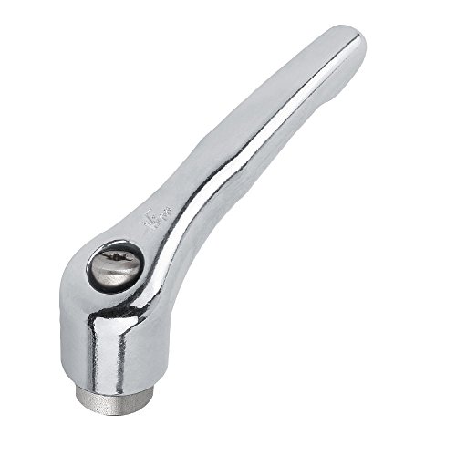 Image of Kipp 06451-0AD6 Zinc Adjustable Handle with 6-32 inch Internal Thread, Modern Design Style, Stainless Steel Components, Inch, High-Polish Chromium-Plated Finish, Size 0