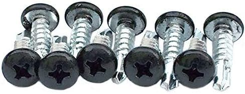 Brand Colored Self-Tapping Lacrosse Head Screws - 10 Pack in Black