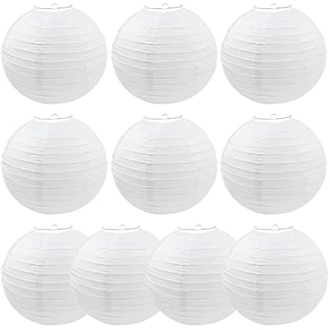 CENRONG 10 Pcs White Paper Lanterns Cover