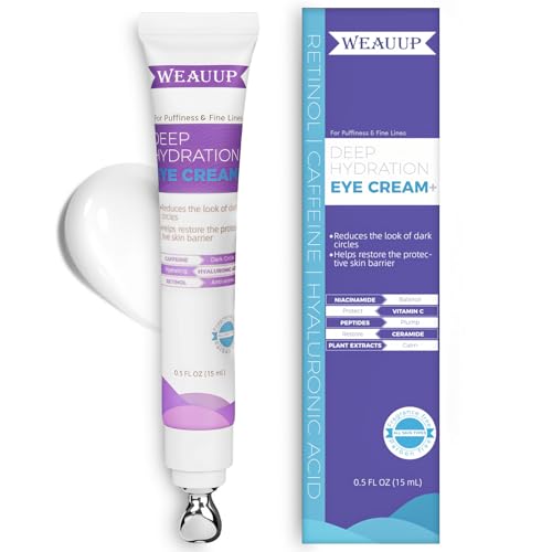 Eye Cream for Dark Circles & Puffiness – Revitalizing Formula with Retinol, Hyaluronic Acid, Caffeine, Peptides & Plant Extracts to Smooth Fine Lines,15ml