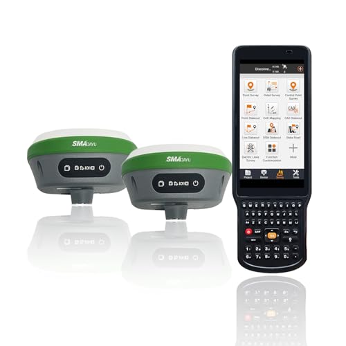 SMA26 IMU RTK GPS Survey Equipment for Land Surveyor 1cm-2.5cm Accuracy, kilometers Range in Different Environment,30°-60° Tilt,NOAA certificated(exclude Tripod&Pole)