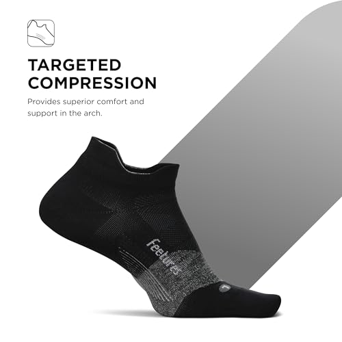Feetures Elite Ultra Light Cushion Ankle Socks - Sport Sock with Targeted Compression - New Black, XL (6 Pair)3