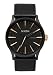 Nixon Sentry Leather A1051041-00. Matte Black and Gold Men’s Watch (42mm Matte Black/Gold Watch Face. 23mm Black Leather Band)