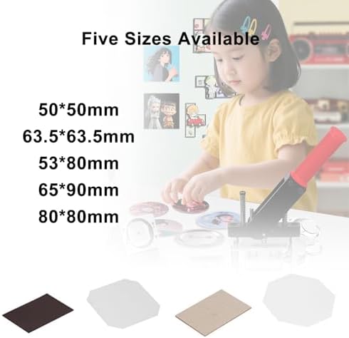 500 Sets DIY Square Refrigerator Magnet Making Kit - 80mm x 80mm with Metal Casing, Cardboard Backing & Protective Film - Perfect for Creative Projects and Crafts