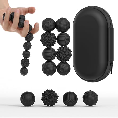 Bambebe 8 Balles Silicone Antistress Magnétiques, Boules de Décompression Sensorielle, Fidget Toys Anti-Stress et Anti-Anxiété pour Adultes et Enfant