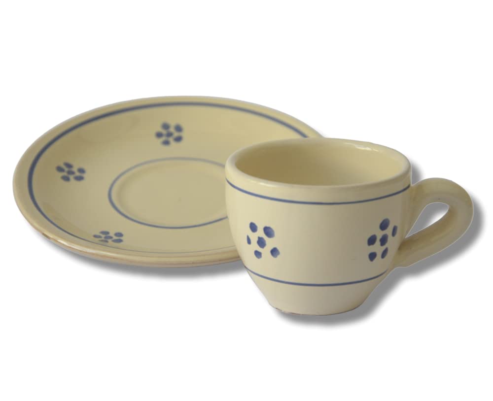 Set di 4 tazze da caffè espresso in ceramica rosso terracotta