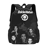 Wcguokj Tokyo Hotel Mochila informal de gran capacidad para laptop, mochila escolar, para fanáticos de la música, regalo de cumpleaños