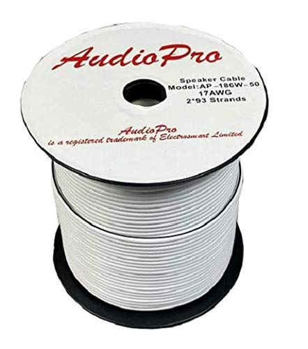 AudioPro Loud Speaker Cable 17AWG, 50m White
