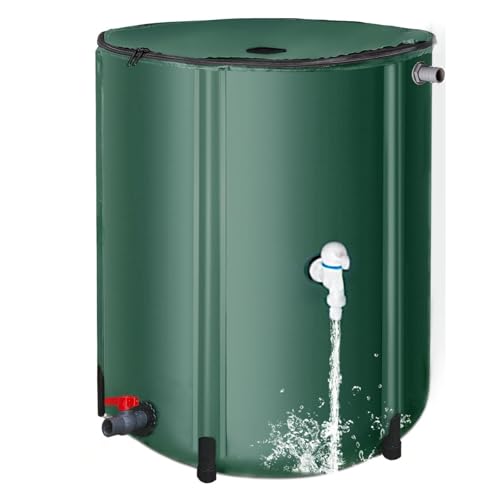 200 Gallon Collapsible Rain Barrel, Foldable Outdoor Water Tank with Faucet, for Garden Irrigation Water Storage (200Gal)