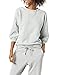 Amazon Essentials Damen-Sweatshirt aus French-Terry-Fleece, Ärmel, Rundhalsausschnitt, Grau meliert, Größe M