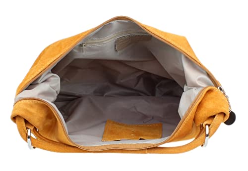 Image of Girly HandBags Womens Hobo Italian Suede Genuine Leather Shoulder Bag