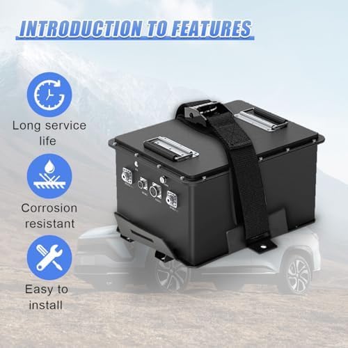 Small Car Battery Tray with Adjustable Hold-Down Strap, Battery Mount Fit 12V-6V / 6AH 8AH 7AH 9AH 15AH 12AH Batteries, Batteries Mounting Tray for ATV, Boat, Kayak, Motorcycle (Black)