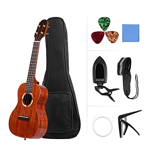 Ukulélé Soprano Concert Professionnel 23 Pouces Concert Ukulélé en Bois Massif avec Gig Sac Uke Strap Cordes Capo Tuner… - Les Beatles, Paul McCartney, John Lennon, RIngo Starr, George Harrison Ukulélé Soprano Concert Professionnel 23 Pouces Concert Ukulélé en Bois Massif avec Gig Sac Uke Strap Cordes Capo Tuner… – Image 3