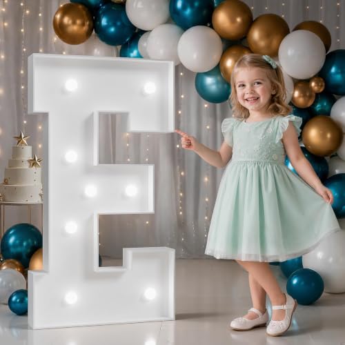 Image of 3FT Marquee Letters E, Large Light Up Letters for Birthday Decor