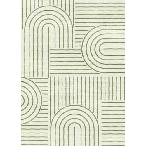 DCX Washable 2x3 Snake Rug, Beige Gothic Rug for Living Room, Soft Low Pile Carpet, Kid & Pet Friendly with Rubber Back Non Slip, Stain Resistant Rug for Bedroom Dining Room Office