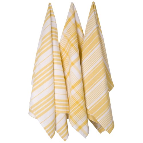 Now Designs Jumbo Pure Kitchen Towel Set Of 3, Lemon Yellow #TOP14