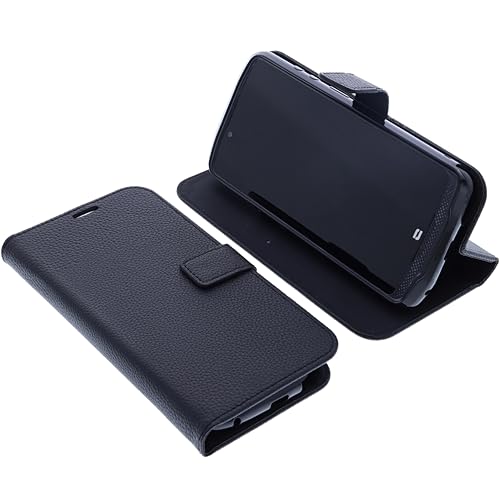 foto-kontor Étui Compatible avec CrossCall Core M6 Protection Book Style Case Housse Portefeuille pour téléphone Smartphone Coque à Rabat Support Pochette Noir