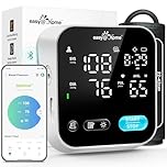 Bluetooth Blood Pressure Machine for Home Use – Easy@Home Smart BP Monitor with Free MyHeartPal App, Automatic Blood Pressure XL Cuff, Voice Function & LED Screen, Supports Apple & Android Devices | EBP-703T