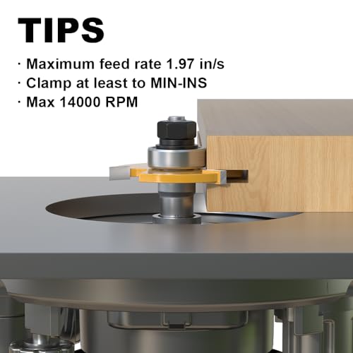 Image of Slot Cutter Router Bit 1 /2 Shank, 3 Wing Slotting Cutter Router Bit for T-Molding Slot Cutting | 3 /16 inch Carbide Height