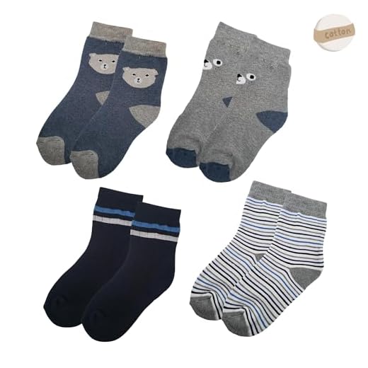 lurensa 4 pares de calcetines invierno termicos para niño - niña de suave algodon y transpirables. medias niño - bebe ideal para navidad, regalos - calcetin elástico y resistente