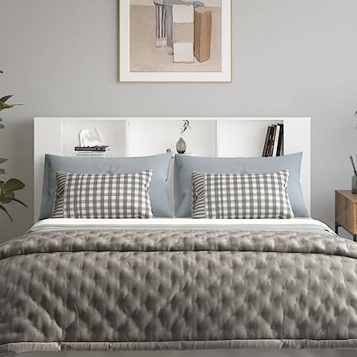 {Cabeceros de Cama en Madera 180 Cabeceros de Cama en Madera Tino Tech Cabecero Cama Madera 180x18,5x104,5 cm Madera Contrachapada Blanco Cabecero con Almacenaje Cabecero Mueble...