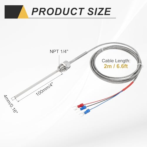 Thermocouple PT100 RTD inox pour réguler le chauffage industriel