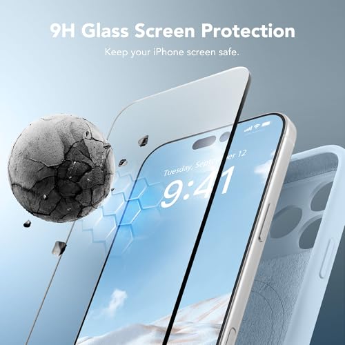 Image of Magnetic for iPhone 17 Pro Max Case, Compatible with MagSafe, [Full Camera Protection][Screen Protector] Silicone Shockproof Protective Phone Case for iPhone 17 Pro Max 6.9 inch, Light Blue