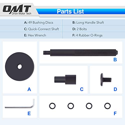 Orion Motor Tech Omt 52-In-1 Custom Bushing Driver Tool Set And Transmission Wheel Axle Bearing Race Seal Installer Remover, Bush Removal Puller Bearing Press Tool Kit #TOP1